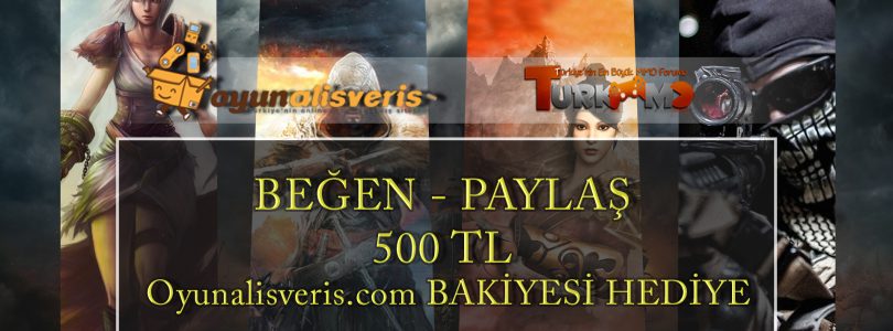 Oyunalisveris.com – Turkmmo İşbirliğiyle Hediye Yağmuru