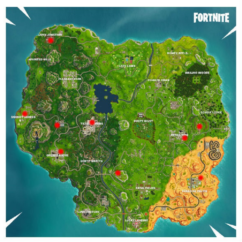 Fortnite Basketbol Potaları Nerede?