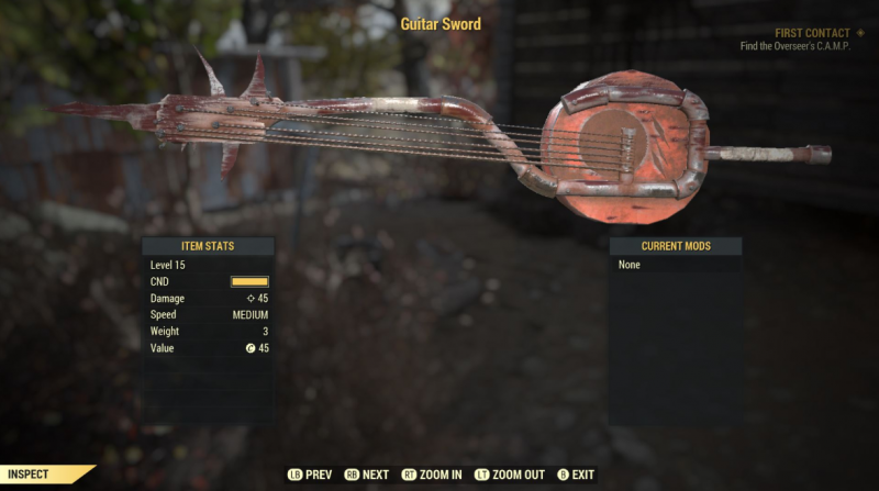 Fallout 76'da Gitar Silahı Bulunacak! 1 Fallout 76'da Gitar Silahı Bulunacak!