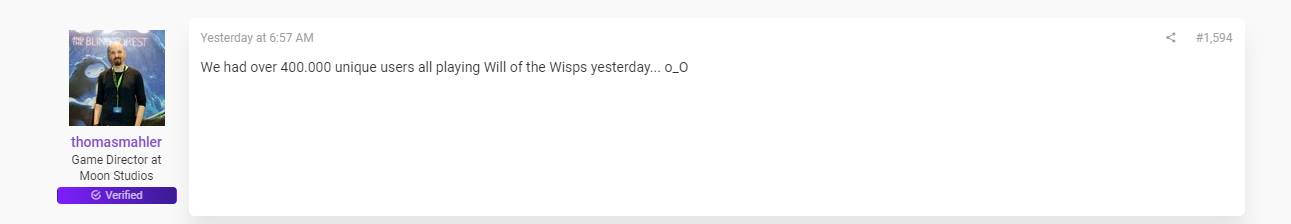 Ori And The Will Of The Wisps Lansman Gününde 400.000 Oyuncuya Ulaştı