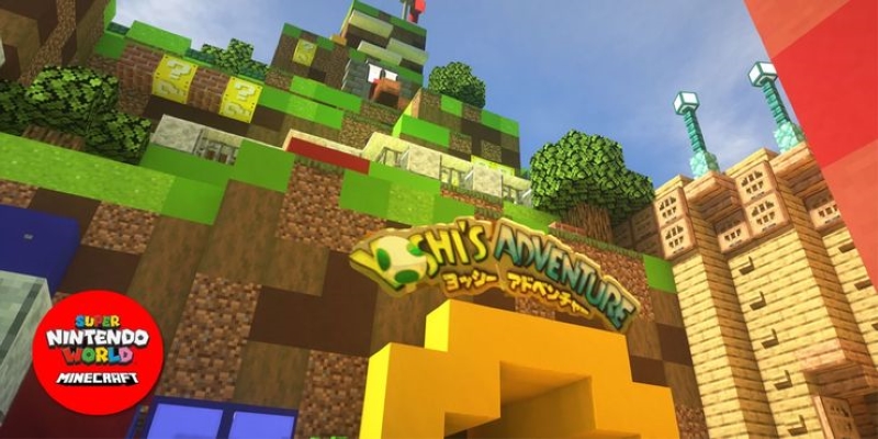 Super Nintendo World Theme Park, Minecraft'ta Yeniden Oluşturuldu