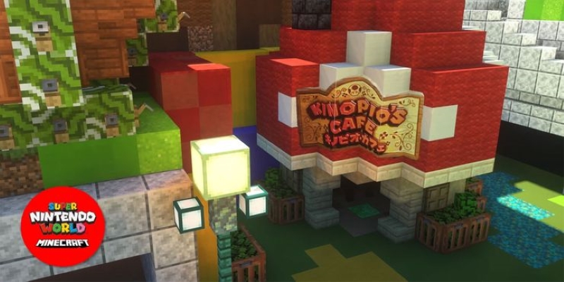 Super Nintendo World Theme Park, Minecraft'ta Yeniden Oluşturuldu
