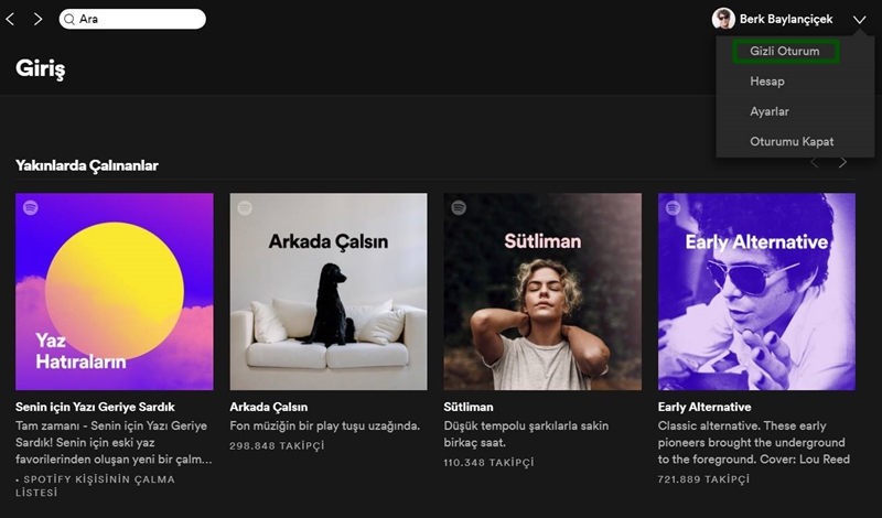 Öğrenmezseniz Pişman Olacağınız 10 Spotify Özelliği 2 gizli oturum