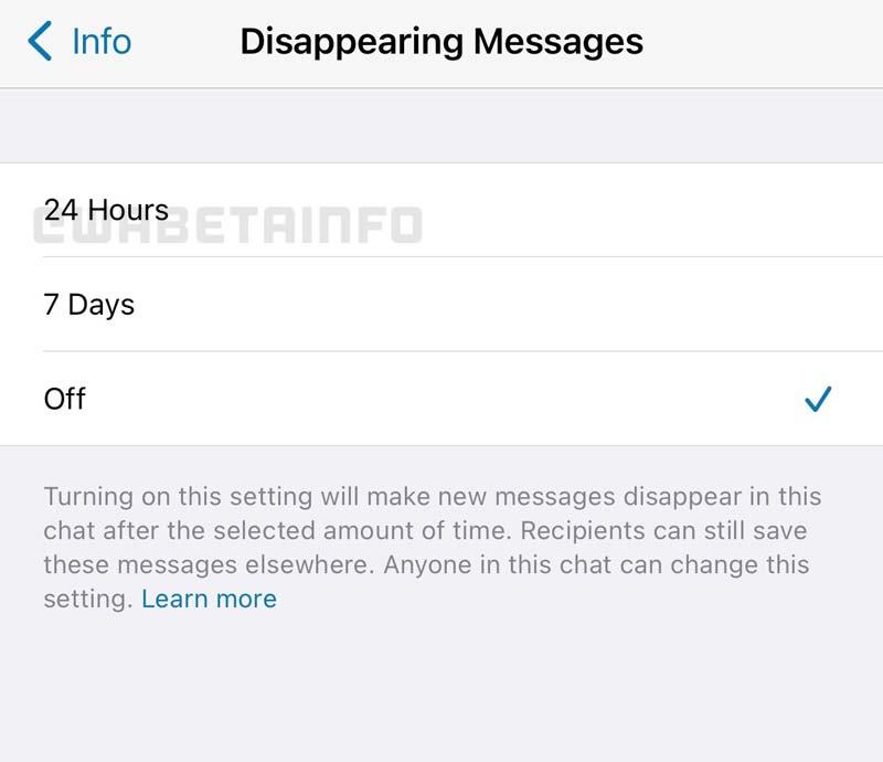 WhatsApp'ta 24 Saat Sonra Kaybolan Mesajlar Gönderebileceksiniz 1 WhatsApp kaybolan mesajlar