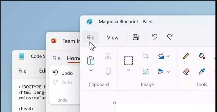Microsoft, Windows 11 ile Paint ve Not Defteri'ni Yenileyecek 1 Microsoft, Windows 11 ile Paint ve Not Defteri'ni Yenileyecek