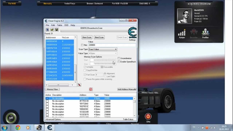 Euro Truck Simulator 2 Hileleri - ETS 2 Hile Kodları 4 Euro Truck Simulator 2 Hileleri