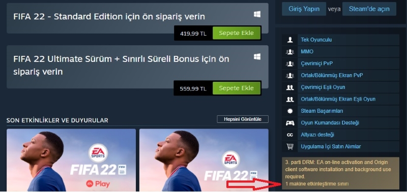 FIFA 22 Sadece Tek Bir Bilgisayara Yüklenebilecek! (GÜNCELLEME) 1 FIFA 22