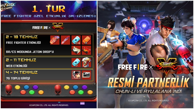 Free Fire Street Fighter V Etkinliği Bugün Başlıyor 2 Free Fire Street Fighter V