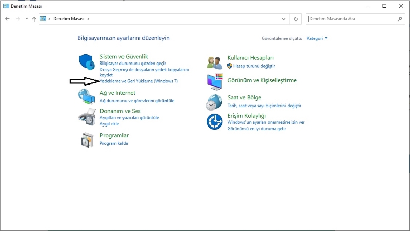 Windows 10 Sistem Geri Yükleme