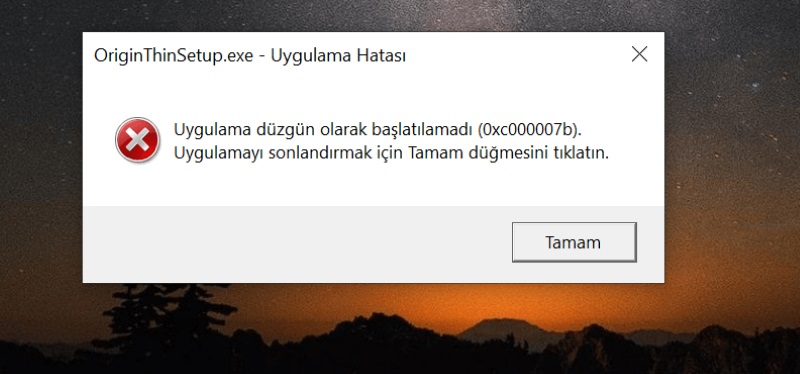 0xc00007b Hatası Çözümü 5 0xc00007b Hatası Çözümü