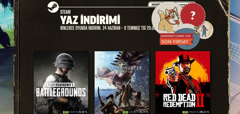 Steam Yaz İndirimleri 2021 İçin Son Gün: Elinizi Çabuk Tutun 1 Steam Yaz İndirimleri 2021 son gün