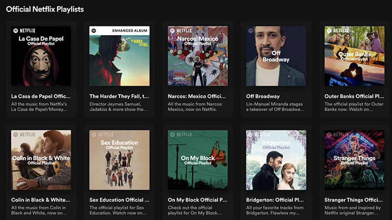 Spotify Netflix Müziklerini Tek Bir Yerde Topladı 1 Spotify Netflix Müzikleri