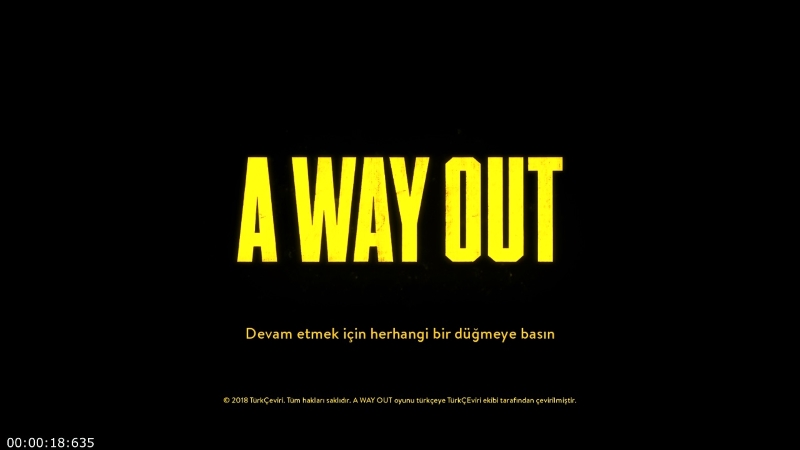 A Way Out Türkçe Yama