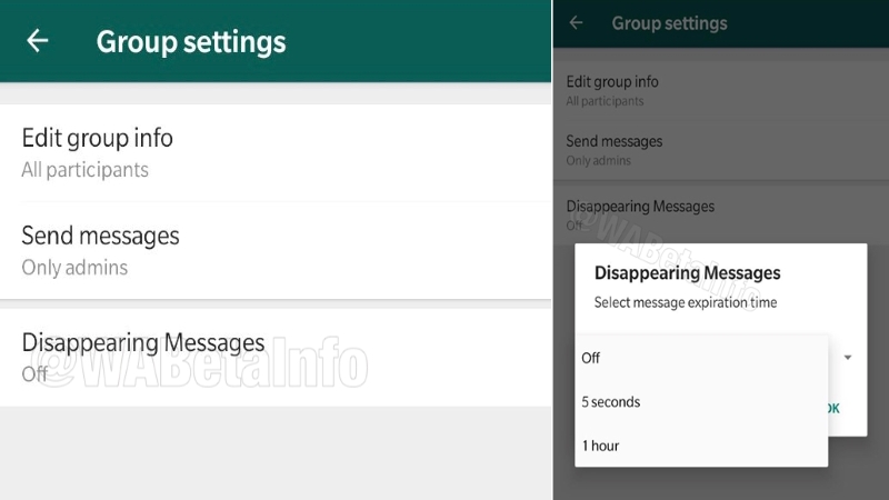 WhatsApp, 'Kaybolan Mesaj' İçin Alternatif Süreler Ekledi 2 Kaybolan Mesaj