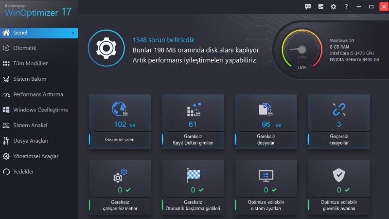 PC İçin En İyi RAM Temizleme Programları 8 RAM Temizleme