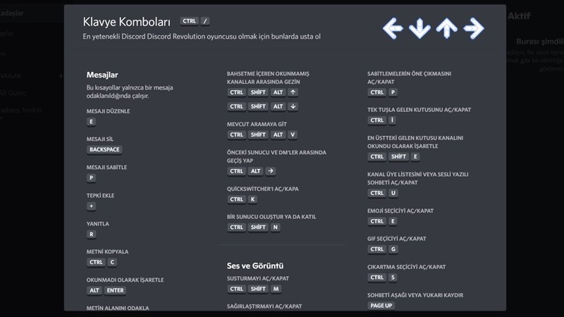 Discord'un Bilinmeyen 5 Gizli Özelliği (Şaşırma Garantili) 1 discord kıyasol tuşları