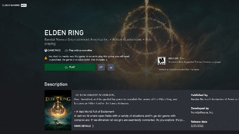 Elden Ring Xbox Game Pass'te Göründü, Microsoft Hata Dedi 1 Elden Ring