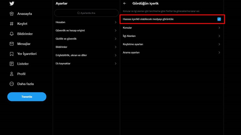 Twitter'da Hassas İçerikler Nasıl Görüntülenir? 3 twitter hassas içerik iphone