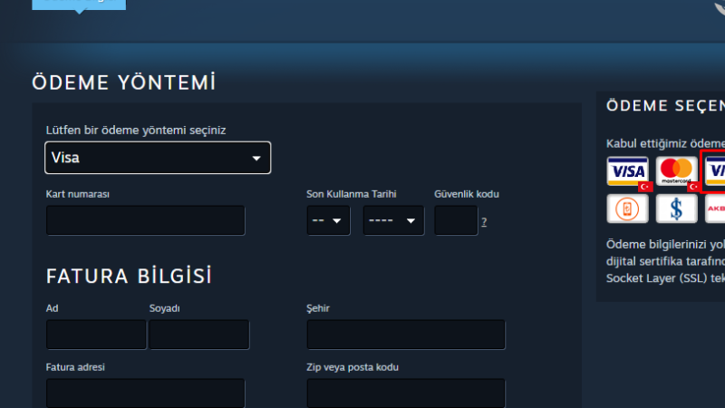 Steam Fatura Adresi Nedir? 2 Steam Fatura Adresi Nedir?