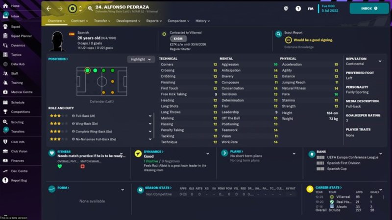 Football Manager 2023'teki En İyi Ucuz Oyuncular 9 Alfonso Pedraza