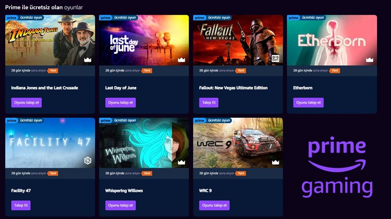 392 TL Değerindeki Prime Gaming Oyunları Erişime Açıldı 2 prime gaming kasım oyunları