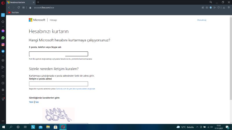 Hotmail Şifremi Hatırlamıyorum Diyenlerin Yapması Gerekenler 2 Hotmail Şifremi Hatırlamıyorum