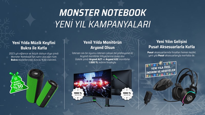monster notebook yılbaşı