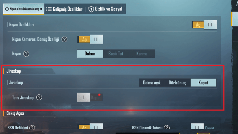PUBG Mobile Jiroskop Çalışmıyor Sorununun Çözümü (2023) 1 PUBG Mobile Jiroskop Çalışmıyor