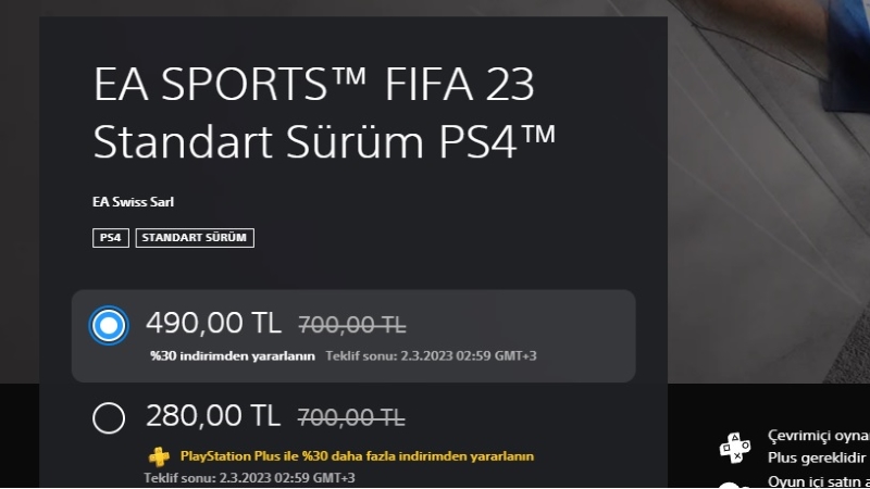 FIFA 23 Fiyatı PS Store'da 'İki Kat' İndirime Girdi!