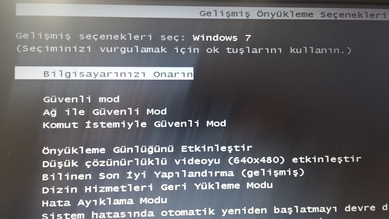 Recovery Hatası Çözümü (Windows Kurtarma Ekranı Hatası)