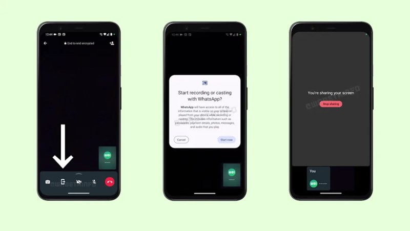 whatsapp ekran paylaşımı