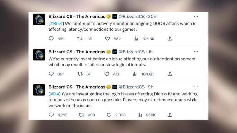 Blizzard Oyunları DDoS Saldırısına Uğradı (Güncel Durum) 1 Blizzard