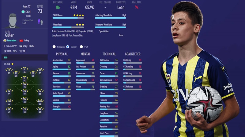 Arda Güler FIFA 23 Reytingi: Kariyerde Potansiyeli Kaç? 1 arda güler fifa 23 reyting