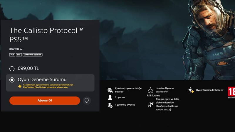 Callisto Protocol, PS Plus Deluxe Üyelerine 1 Saat Ücretsiz! 1 callisto protocol ps plus deluxe