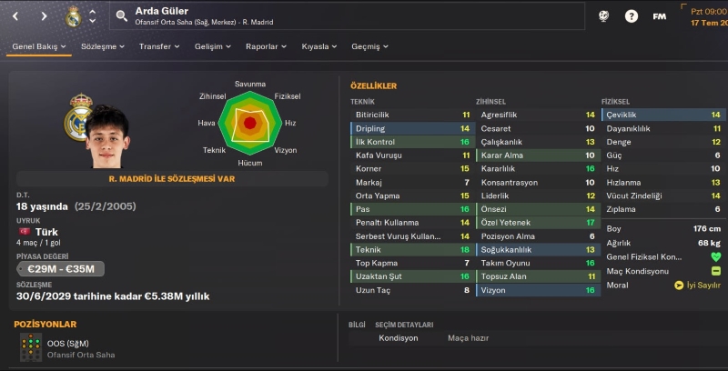 FM 24 Türk Wonderkids - 21 Yaş Altı Türk Genç Yetenekler 10 FM 24 Türk Wonderkids - 21 Yaş Altı Türk Genç Yetenekler