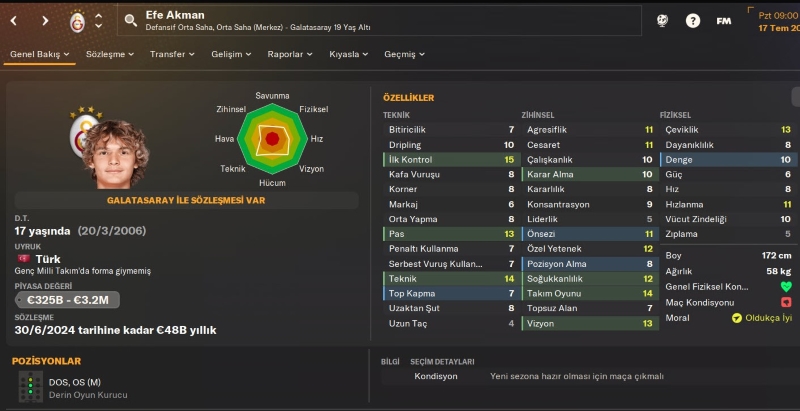 FM 24 Türk Wonderkids - 21 Yaş Altı Türk Genç Yetenekler 7 FM 24 Türk Wonderkids - 21 Yaş Altı Türk Genç Yetenekler