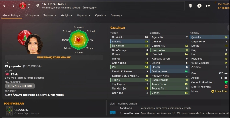 FM 24 Türk Wonderkids - 21 Yaş Altı Türk Genç Yetenekler 6 FM 24 Türk Wonderkids - 21 Yaş Altı Türk Genç Yetenekler