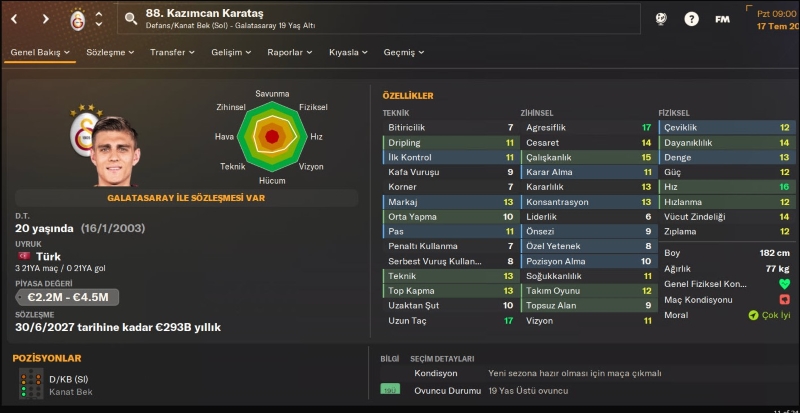 FM 24 Türk Wonderkids - 21 Yaş Altı Türk Genç Yetenekler 4 FM 24 Türk Wonderkids - 21 Yaş Altı Türk Genç Yetenekler
