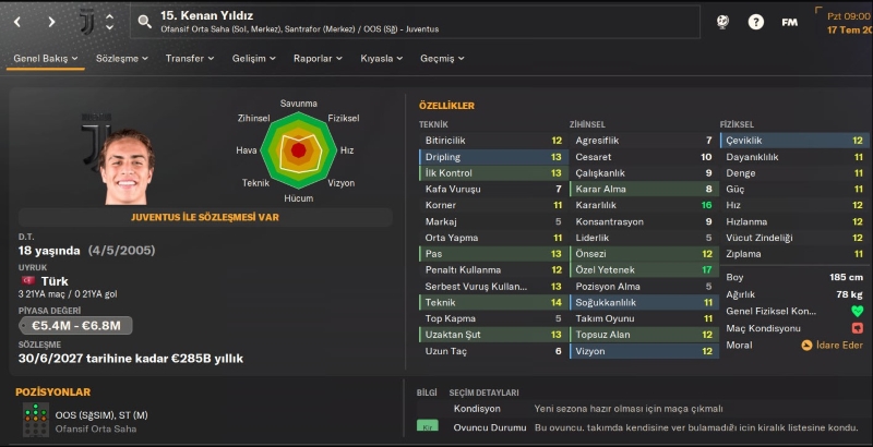 FM 24 Türk Wonderkids - 21 Yaş Altı Türk Genç Yetenekler 11 FM 24 Türk Wonderkids - 21 Yaş Altı Türk Genç Yetenekler
