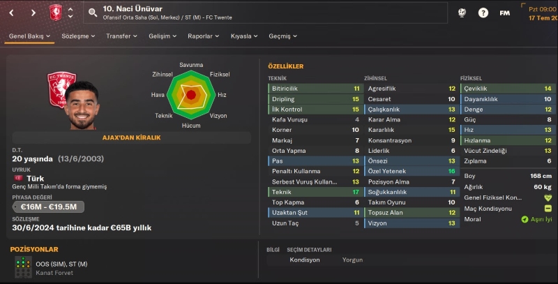 FM 24 Türk Wonderkids - 21 Yaş Altı Türk Genç Yetenekler 8 FM 24 Türk Wonderkids - 21 Yaş Altı Türk Genç Yetenekler