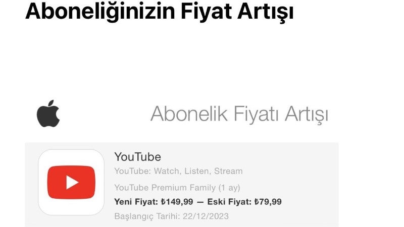 YouTube Premium'a Bir Ayda İkinci Zam Geldi 1 YouTube Premium'a Bir Ayda İkinci Zam Geldi