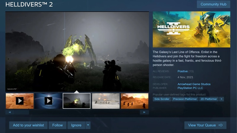 helldivers 2 steam sahne