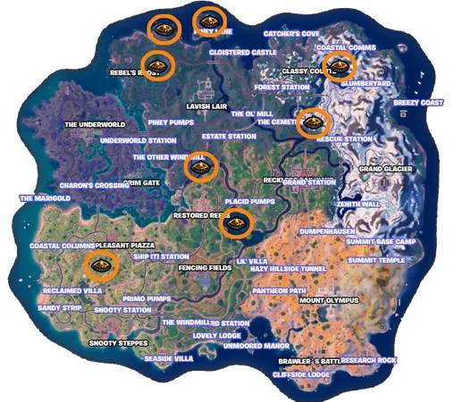 Fortnite Campfire Locations in Chapter 5 Season 2 1 Fortnite Campfire Locations