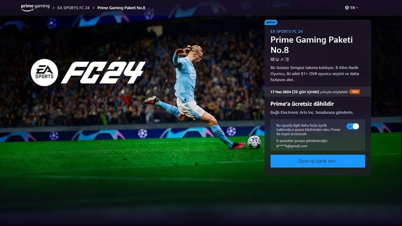 Prime Gaming'in Yeni FC 24 Paketi Golazo İkon Veriyor 1 fc 24 paketi amazon