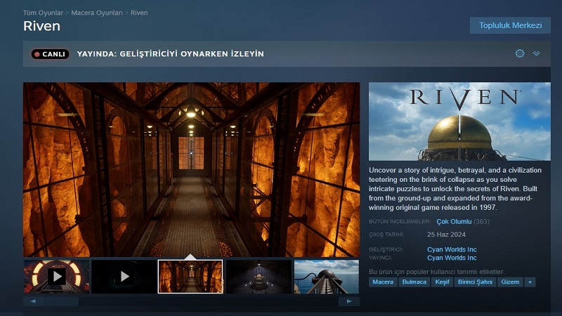 Riven Remake Çıktı: İlk İncelemeler Çok Olumlu 1 Riven Remake Çıktı: İlk İncelemeler Çok Olumlu