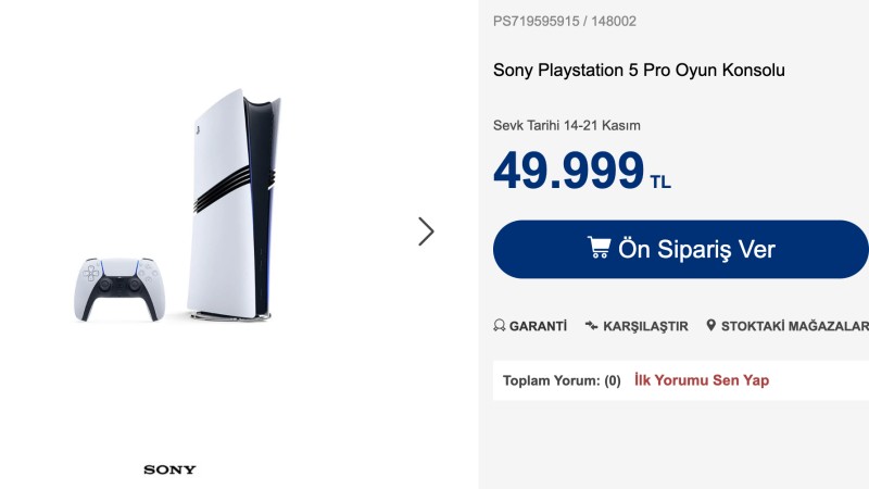ps5 pro ön sipariş fiyatı