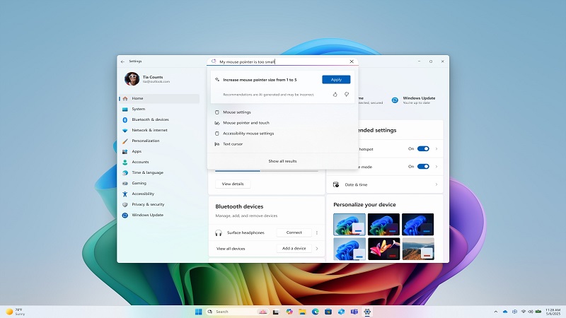 Windows 11'e AI Dokunuşu: Yapay Zeka Destekli Ayarlar Sekmesi Yolda 1 Windows 11