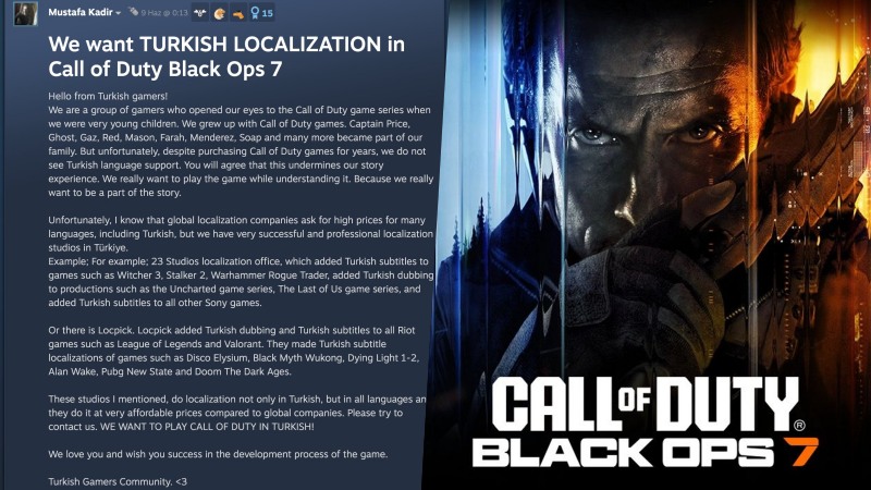 Call of Duty Black Ops 7 Türkçe Dil Desteği Kampanyası Başladı! 1 black ops 7 türkçe dil desteği steam
