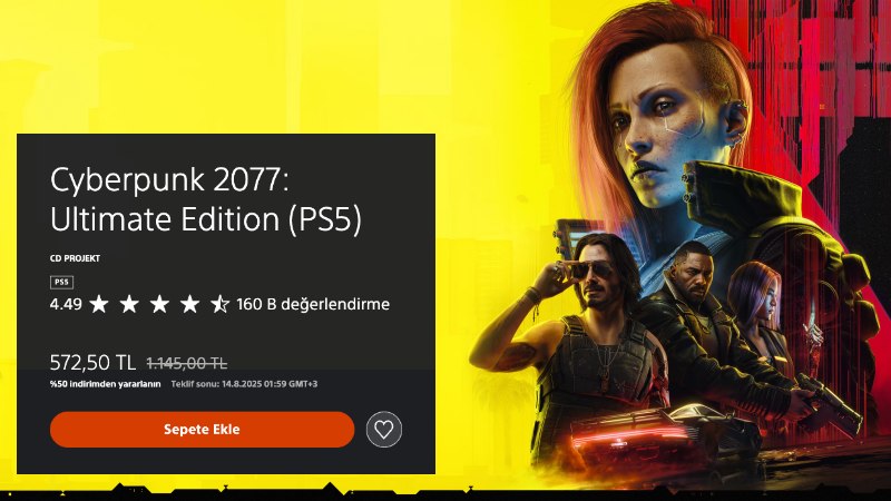 Cyberpunk 2077: Ultimate Edition, Hiç Olmadığı Kadar Ucuzladı! 1 cyberpunk 2077 ultimate ps5 indirim