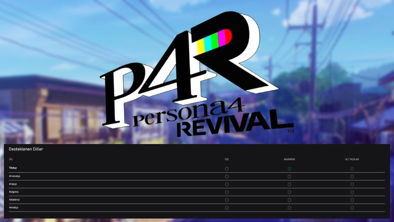 Persona 4 Revival Türkçe Dil Desteğine Sahip Olacak 1 persona 4 revival türkçe